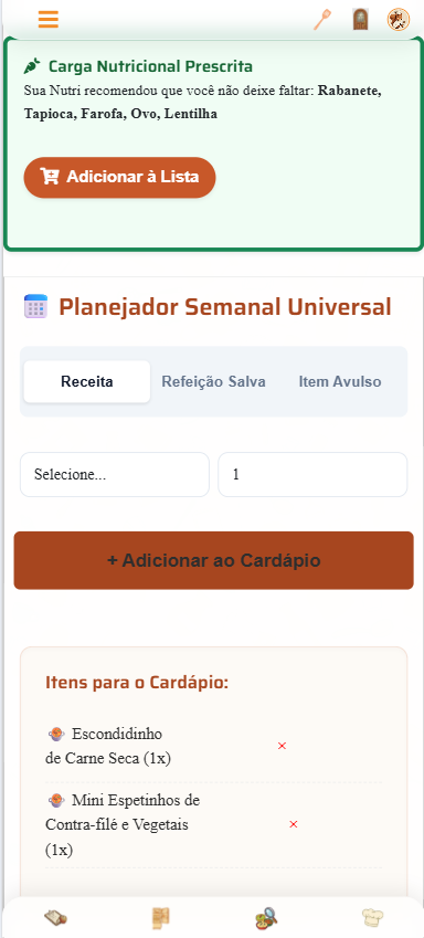 Crie sua lista de compras a partir dos pratos que você quer fazer na semana