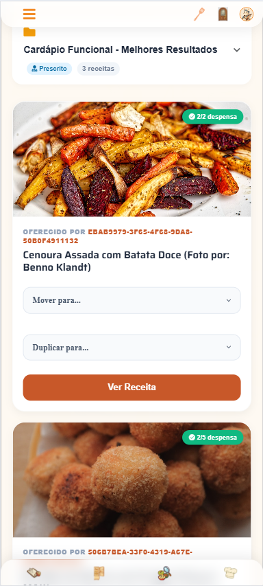 Visão do paciente da pasta compartilhada